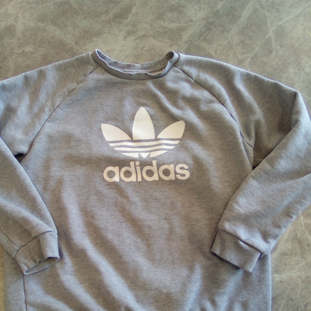 Adidas Heather Gray Sweatshirt with White Tag
